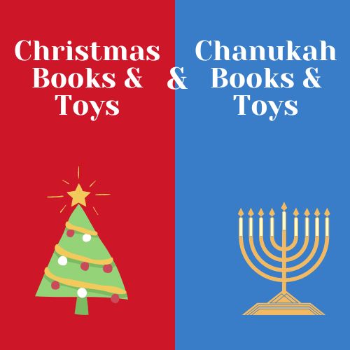 Christmas & Chanukah themed toys & books