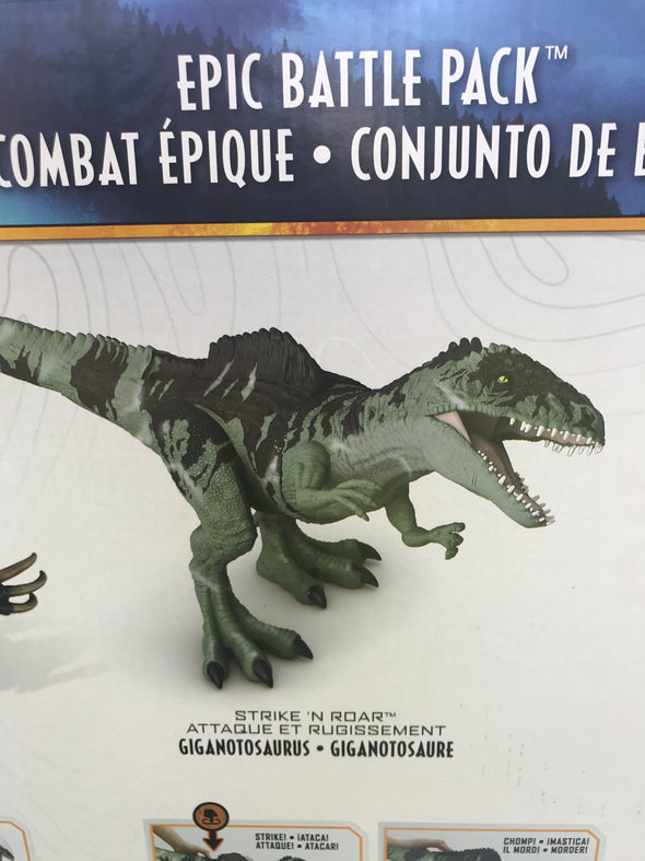 BRAND NEW Jurassic World Dinosaurs - Epic Battle Pack - includes 3 Dinos and a Figurine!