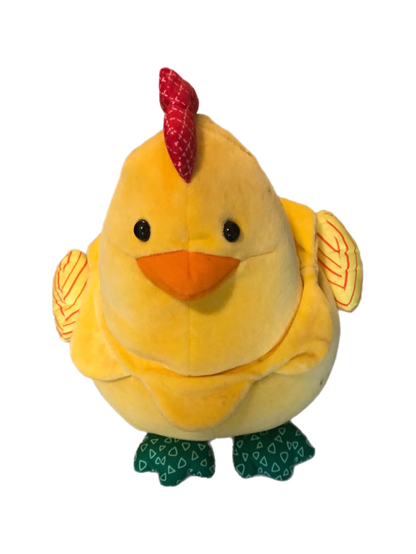 Plush Chicken toy that unzips to feature eggs and chicks!