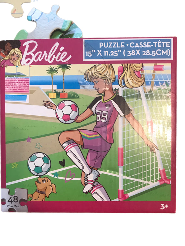 Barbie plays Soccer! 48 Piece Puzzle