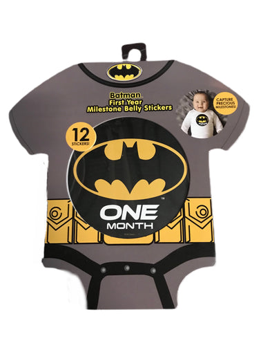 BRAND NEW Baby Gift - First Year Batman Milestone Belly Stickers and Baby on Board sign