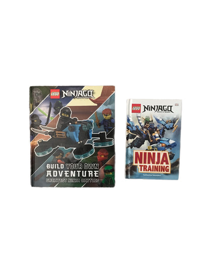 2 Lego Ninjago Books- Ninja Training and Build your own adventure