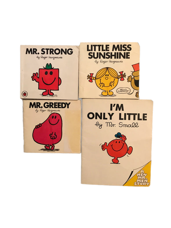 Little Miss and Mr. Men Books, by Roger Hargreaves - a set of 4 Story Books
