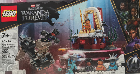BRAND NEW LEGO Marvel Black Panther Wakanda Forever King Namor’s Throne Room Building Kit 76213 (355 Pieces)