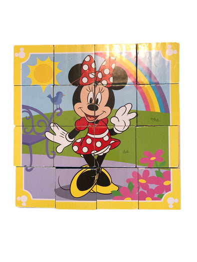 Melissa & Doug Wooden Cube Puzzle - Minnie Mouse - 6 puzzles in one!
