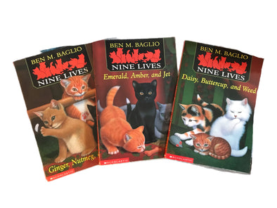 Nine Lives series by Ben M Baglio - set of 3 Chapter books