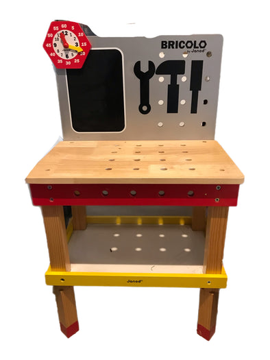 Janod Bricolo Redmaster Wooden Tool Bench (Building Set Toy)