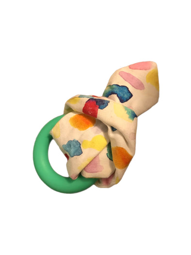 Lovevery Teether and Teething Cloth - from the Charmer Play Kit (Months 3-4)
