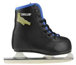 BRAND NEW Black boys Chillin' double runner ice skate, shoe size 13J