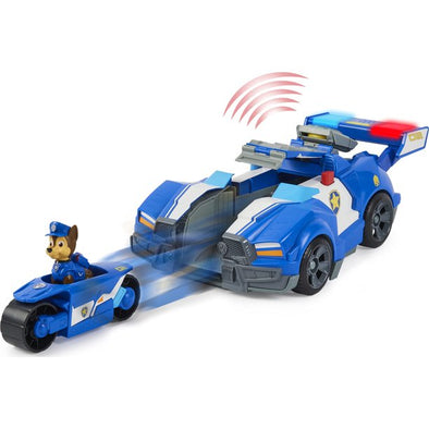 PAW Patrol, Chase 2-in-1 Transforming Movie City Cruiser Toy Car (with Motorcycle!)