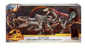BRAND NEW Jurassic World Dinosaurs - Epic Battle Pack - includes 3 Dinos and a Figurine!