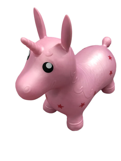 Ludi Pink Inflatable Unicorn (like a Farm Hopper ride on toy)