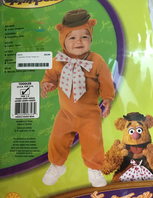 BRAND NEW Muppets costumes - various styles (Kermit the frog, Fozzy bear) size 1-2 years old