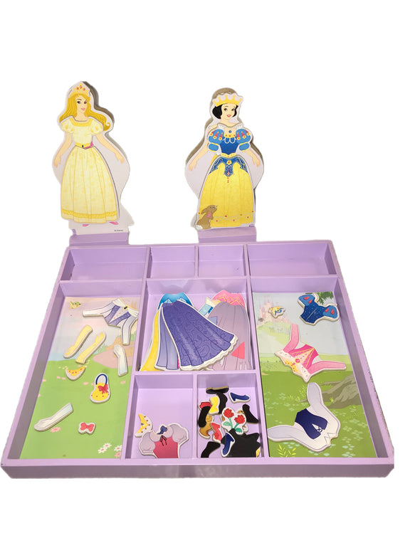 Melissa & Doug Sleeping Beauty and Snow White Magnetic Dress-Up Wooden Doll Pretend Play Set (40+ pcs)