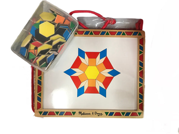 Melissa & Doug Magnetic Pattern Blocks and Boards Classic Toy